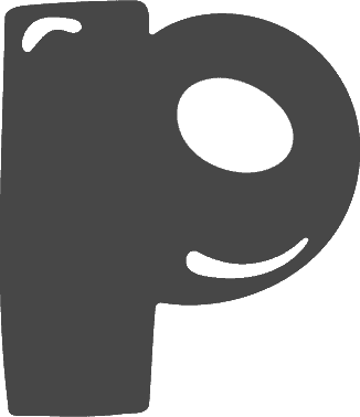 Bubble Letter P (Rounded)