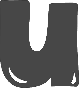 Bubble Letter U (Rounded)