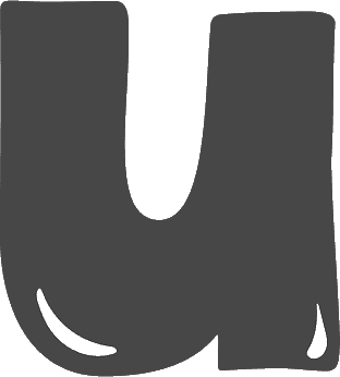 Bubble Letter U (Rounded)