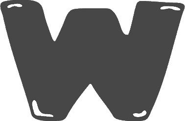 Bubble Letter W (Rounded)
