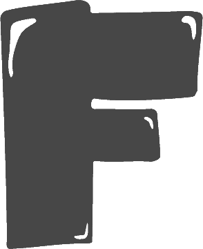 Bubble Letter F (Rounded)