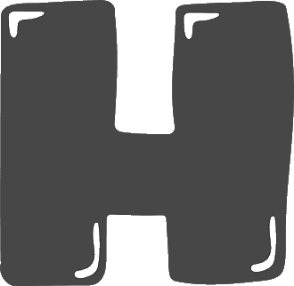 Bubble Letter H (Rounded)