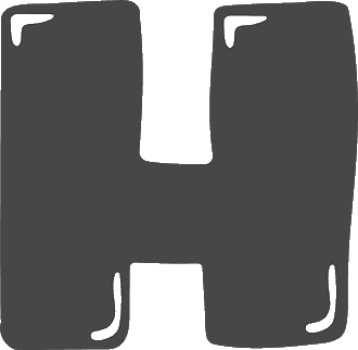Bubble Letter H (Rounded)