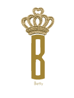 Gold crown monogram with the letter B