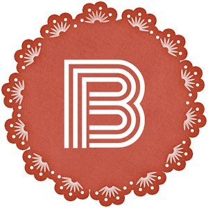 Red frame with the B Initial