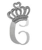 Silver crown monogram with the letter C