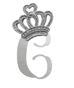 Silver crown monogram with the letter C
