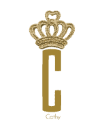 Gold crown monogram with the letter C