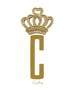 Gold crown monogram with the letter C