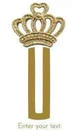 Gold crown monogram with the Initial U