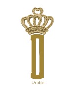 Gold crown monogram with the Letter D
