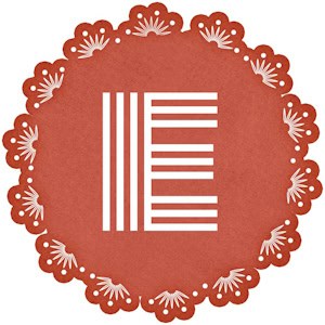 Red frame with the E Initial