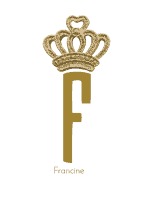 Gold crown monogram with the Letter F