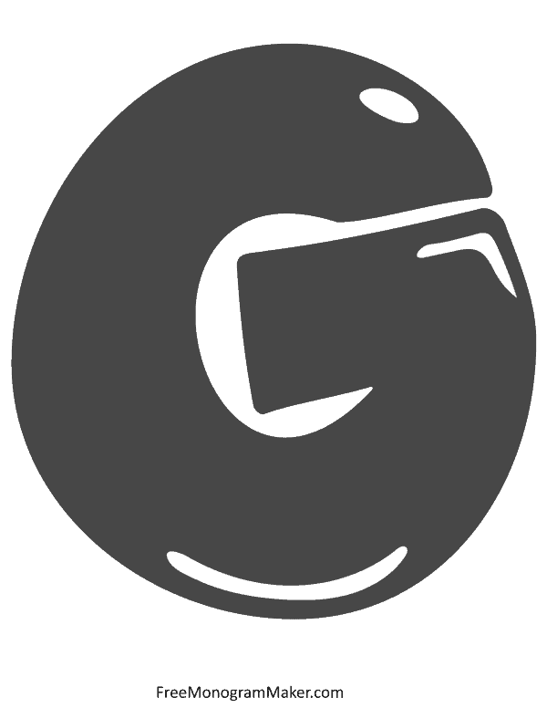 Bubble Letter G (Rounded)