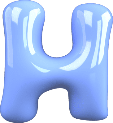 Bubble Letter H