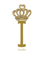 Gold crown monogram with the Letter I