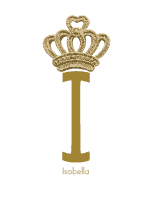 Gold crown monogram with the Letter I