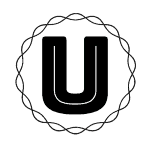 Initial U with a Round Frame