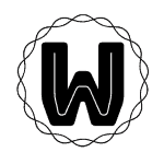 Initial W with a Round Frame