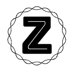 Initial Z with a Round Frame