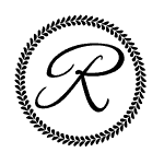 Initial R with a Round Frame