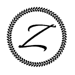 Initial Z with a Round Frame