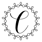 Letter C with a Round Frame