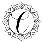 Letter C with a Round Frame
