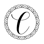 Letter C with a Round Frame