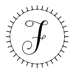Letter F with a Round Frame