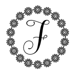 Letter F with a Round Frame