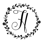 Letter H with a Round Frame