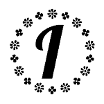 Letter I with a Round Frame
