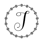 Letter J with a Round Frame