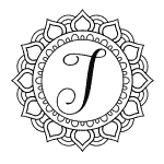 Letter J with a Round Frame