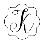 Letter K with a Round Frame