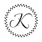Letter K with a Round Frame