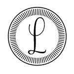Letter L with a Round Frame
