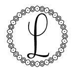 Letter L with a Round Frame