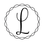 Letter L with a Round Frame