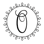 Initial O with a Round Frame