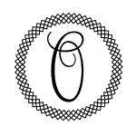 Initial O with a Round Frame