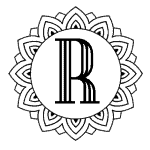 Initial R with a Round Frame