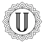 Initial U with a Round Frame