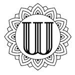 Initial W with a Round Frame