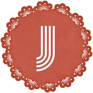 Red frame with the J Initial