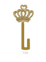 Gold crown monogram with the Letter L