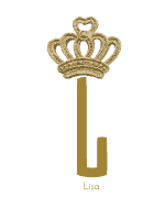 Gold crown monogram with the Letter L