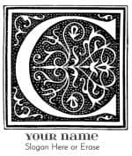 Vintage Letter C in a Cube