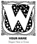 Vintage Initial W